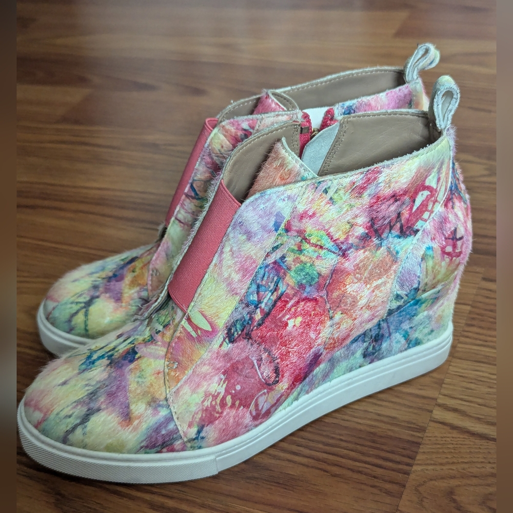 Linea Paolo Snakeskin Wedge Sneakers